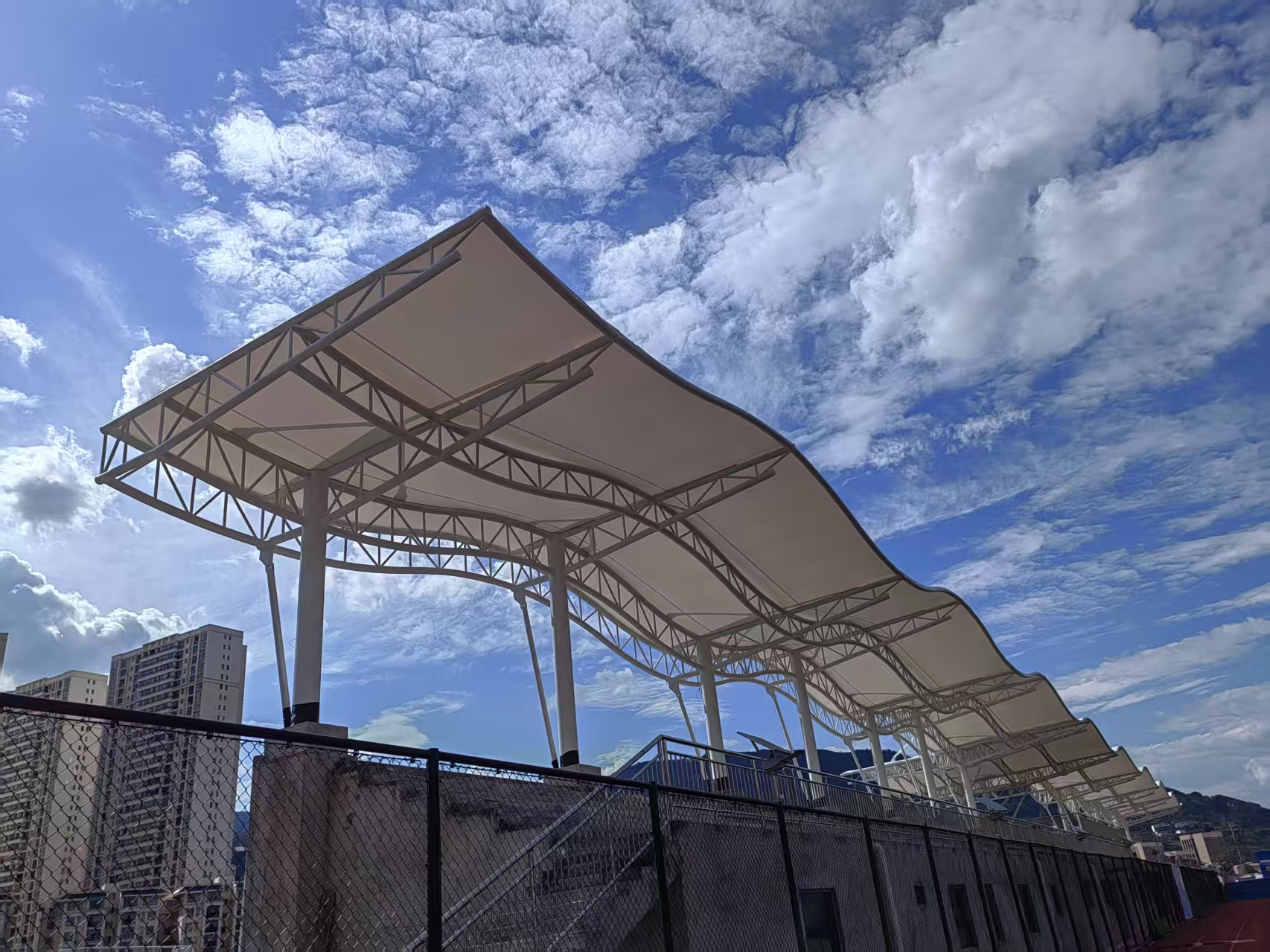 学校膜结构看台棚